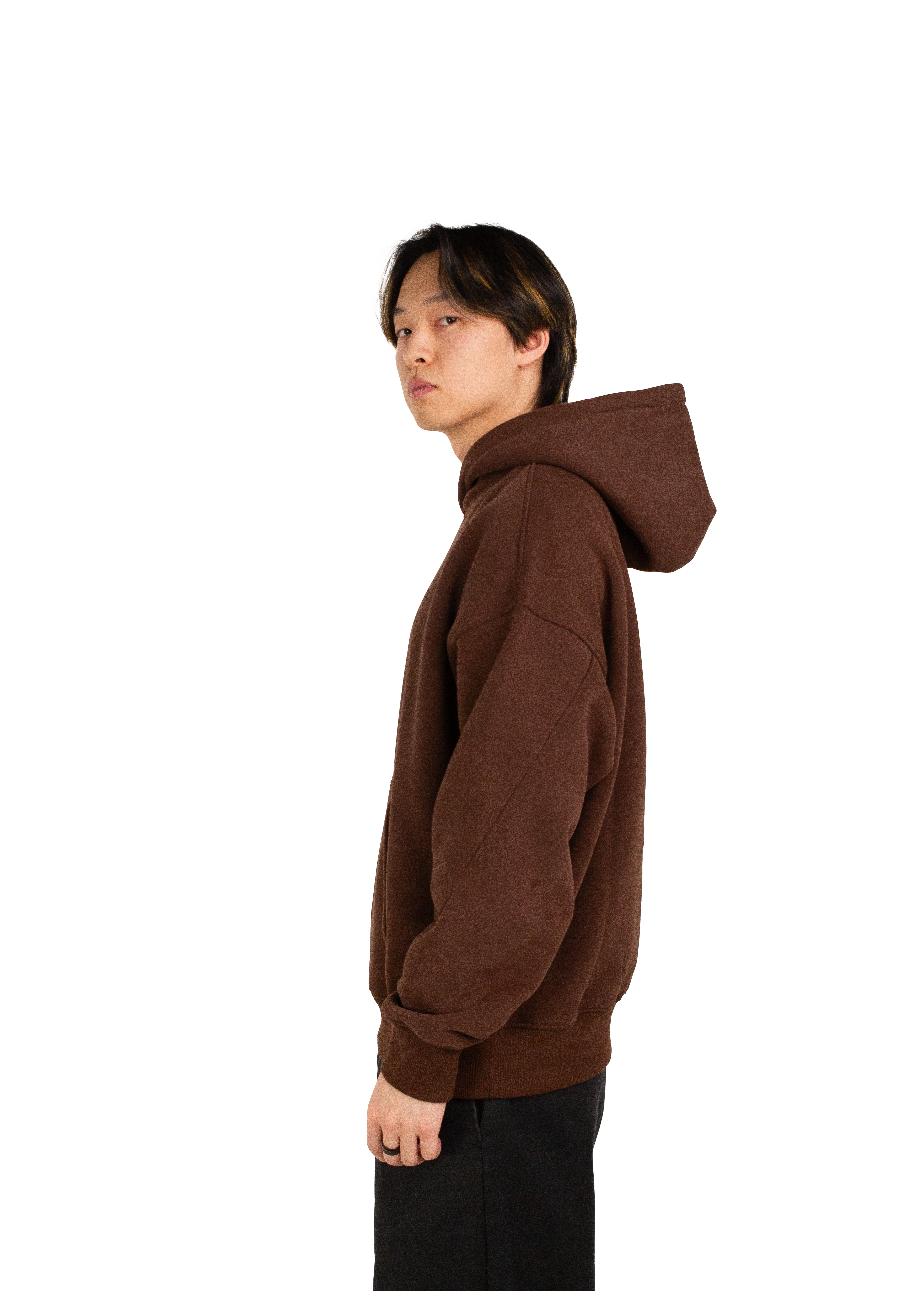 Drop shoulder hoodie: Chocolate XTZ APPAREL