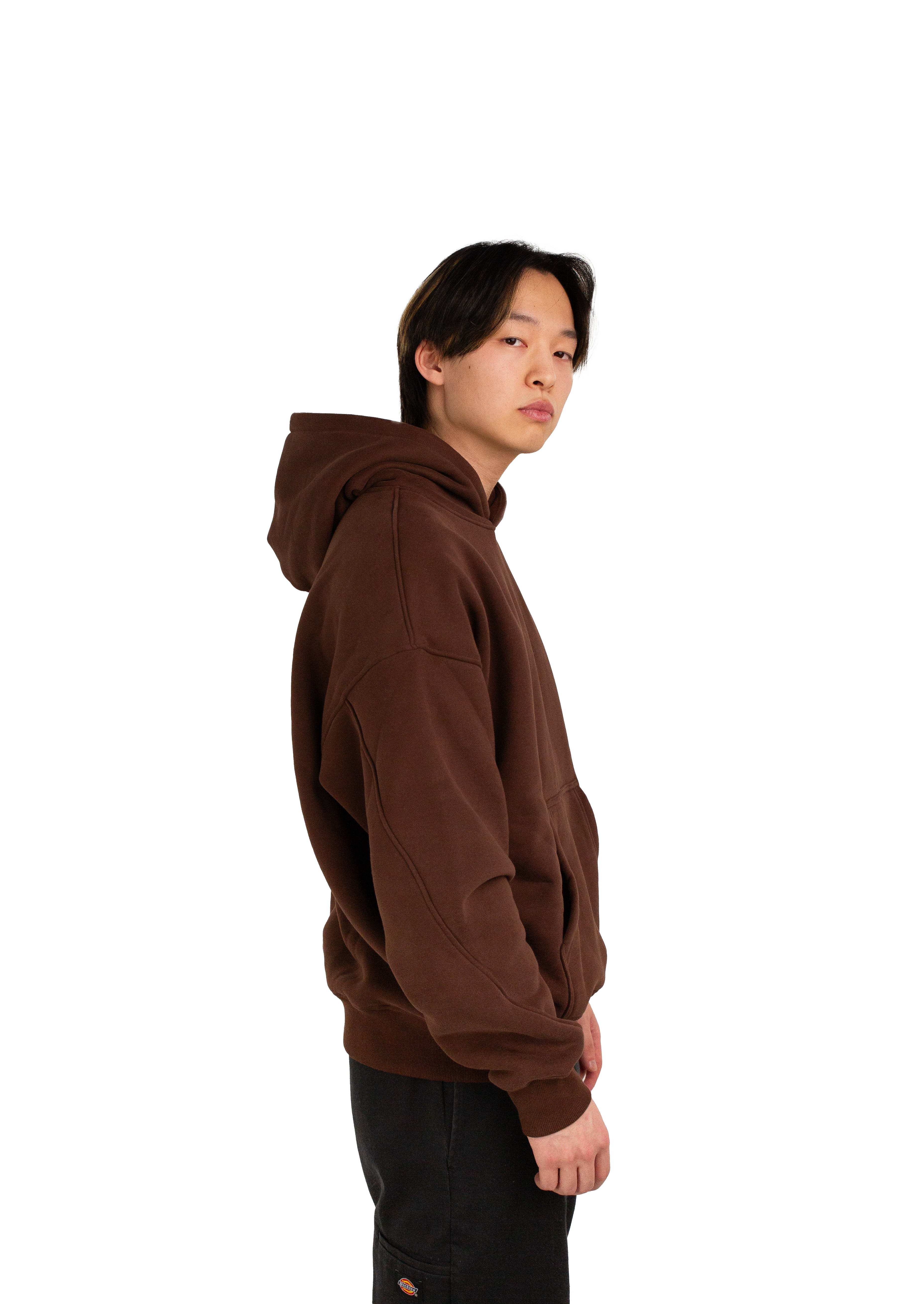 Drop shoulder hoodie: Chocolate XTZ APPAREL