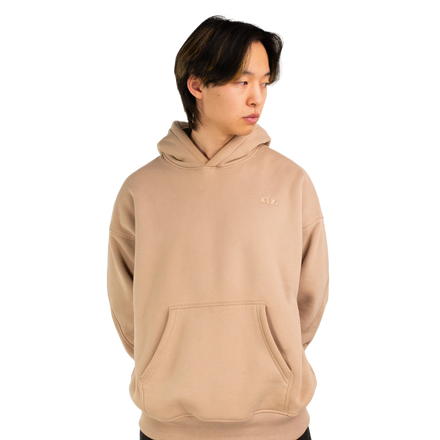 Drop shoulder hoodie: Sand XTZ APPAREL