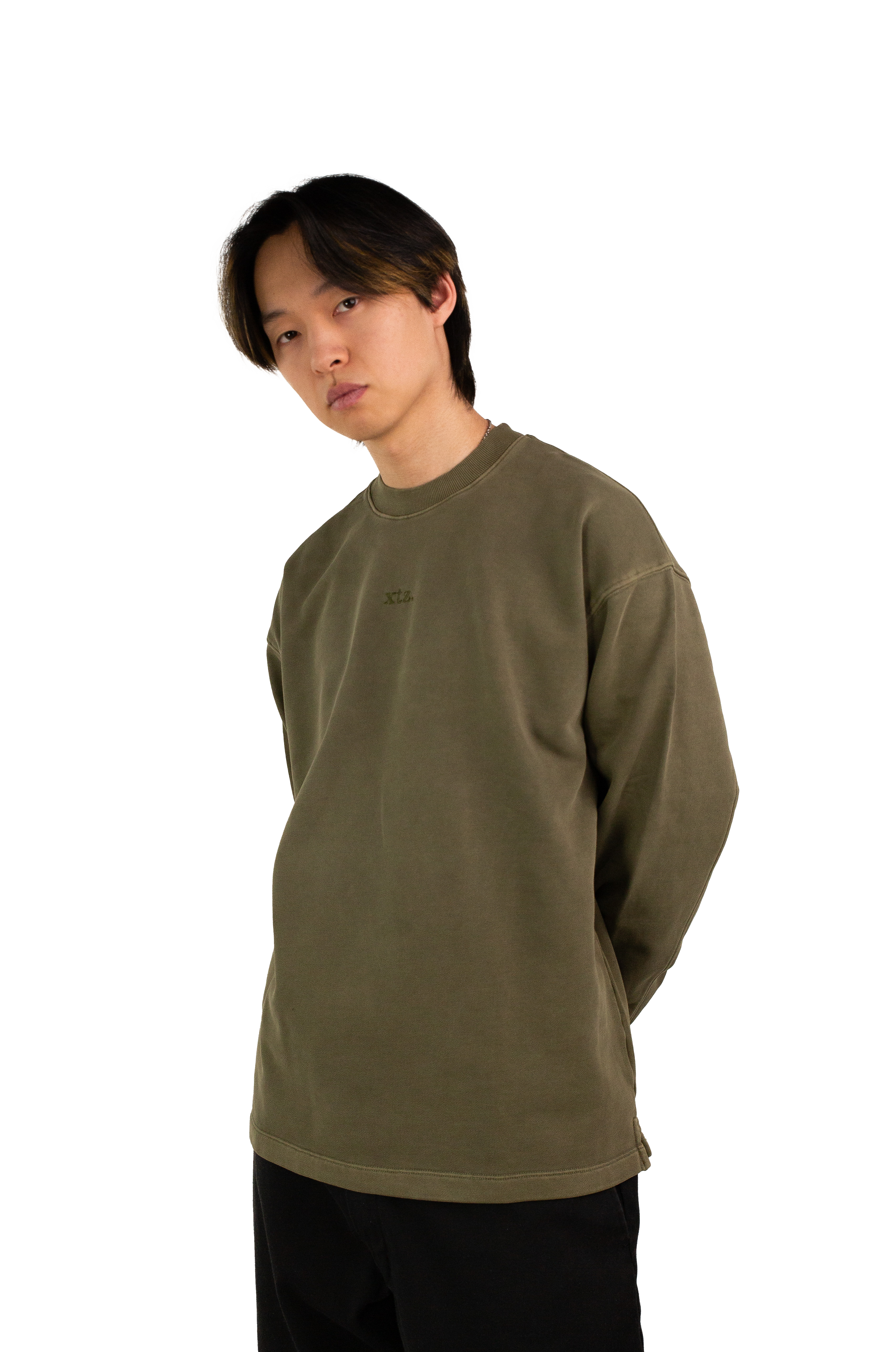 Oversized Crewneck: Moss XTZ APPAREL