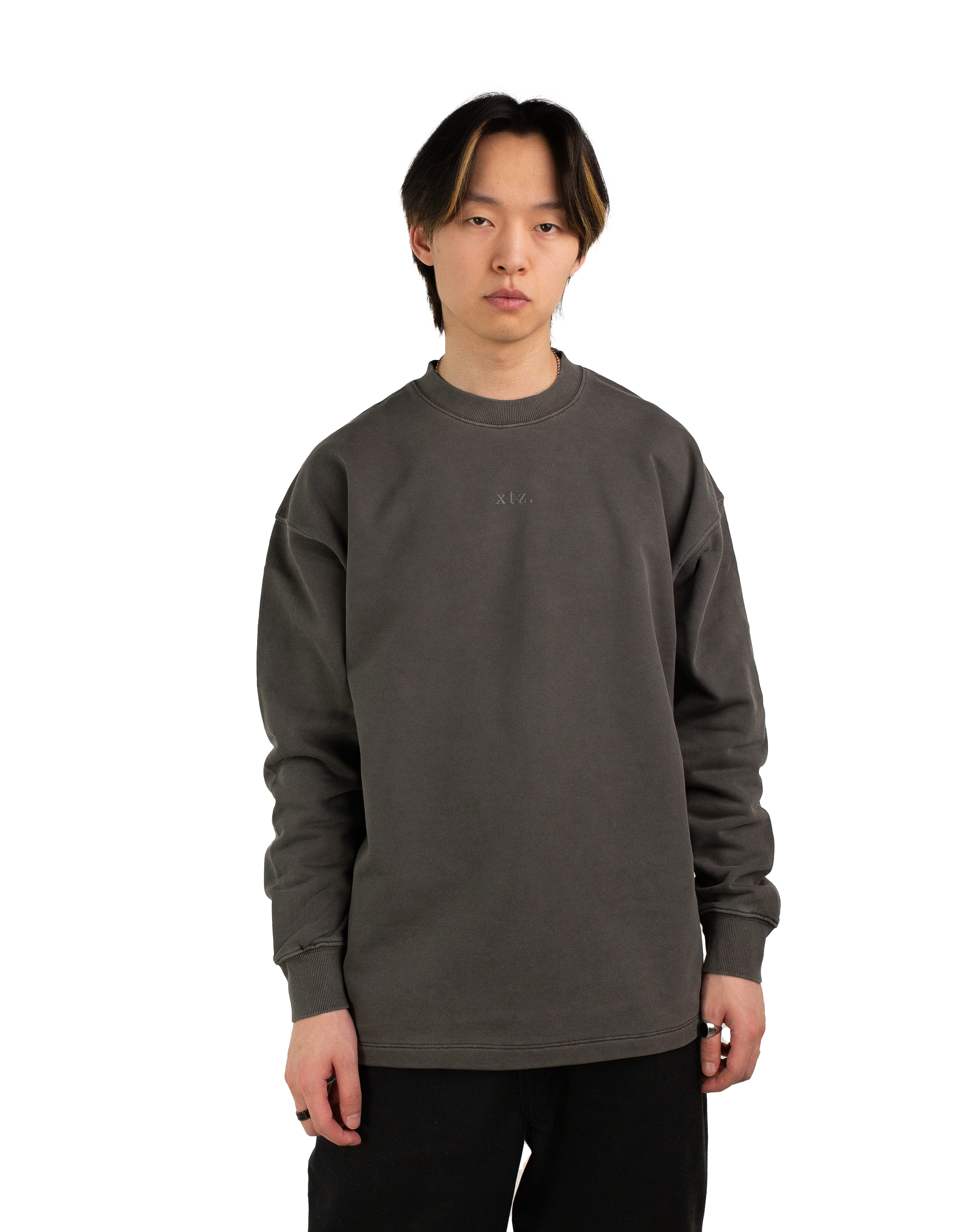 Oversized Crewneck: Ash Grey XTZ APPAREL