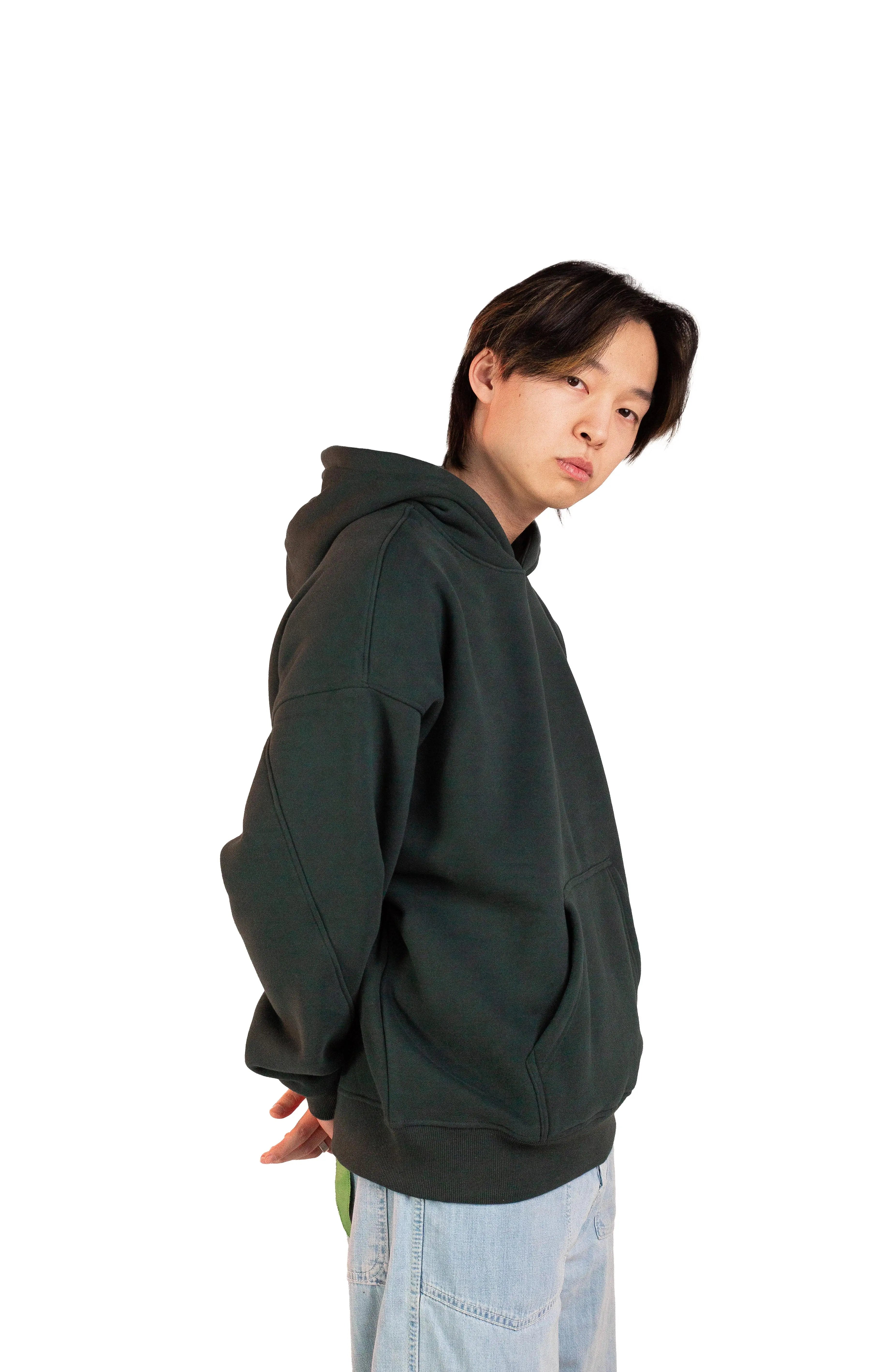 Drop shoulder hoodie: Forest XTZ APPAREL