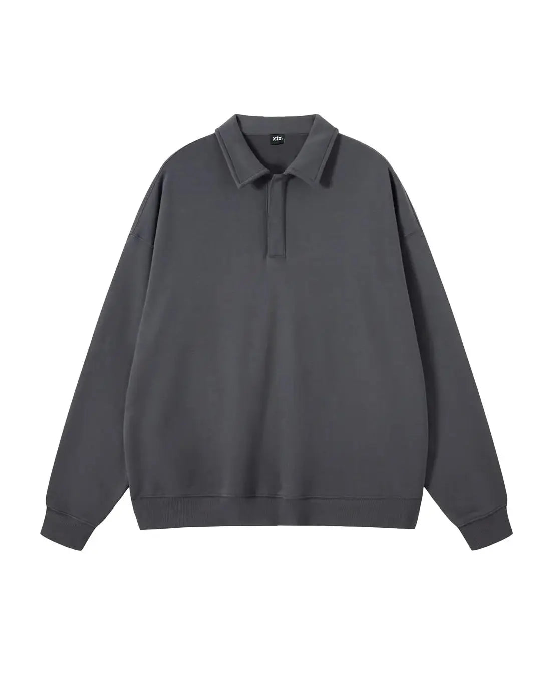 Quarter Button-up shirt: Stone Grey XTZ APPAREL